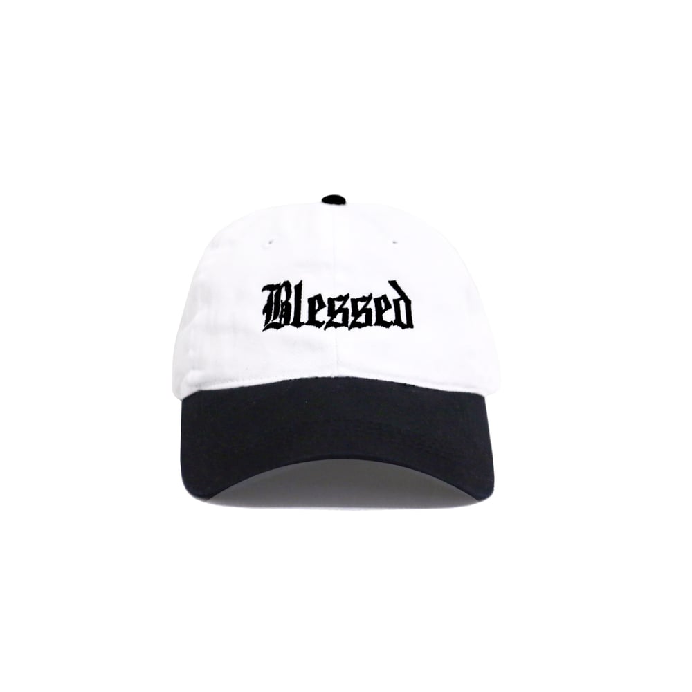 Image of BLESSED OE 6-PANEL (BLACK/WHITE)