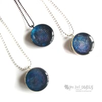 Image 1 of Blue Nebula Galaxy Resin Pendant *WAS £25 NOW £12*