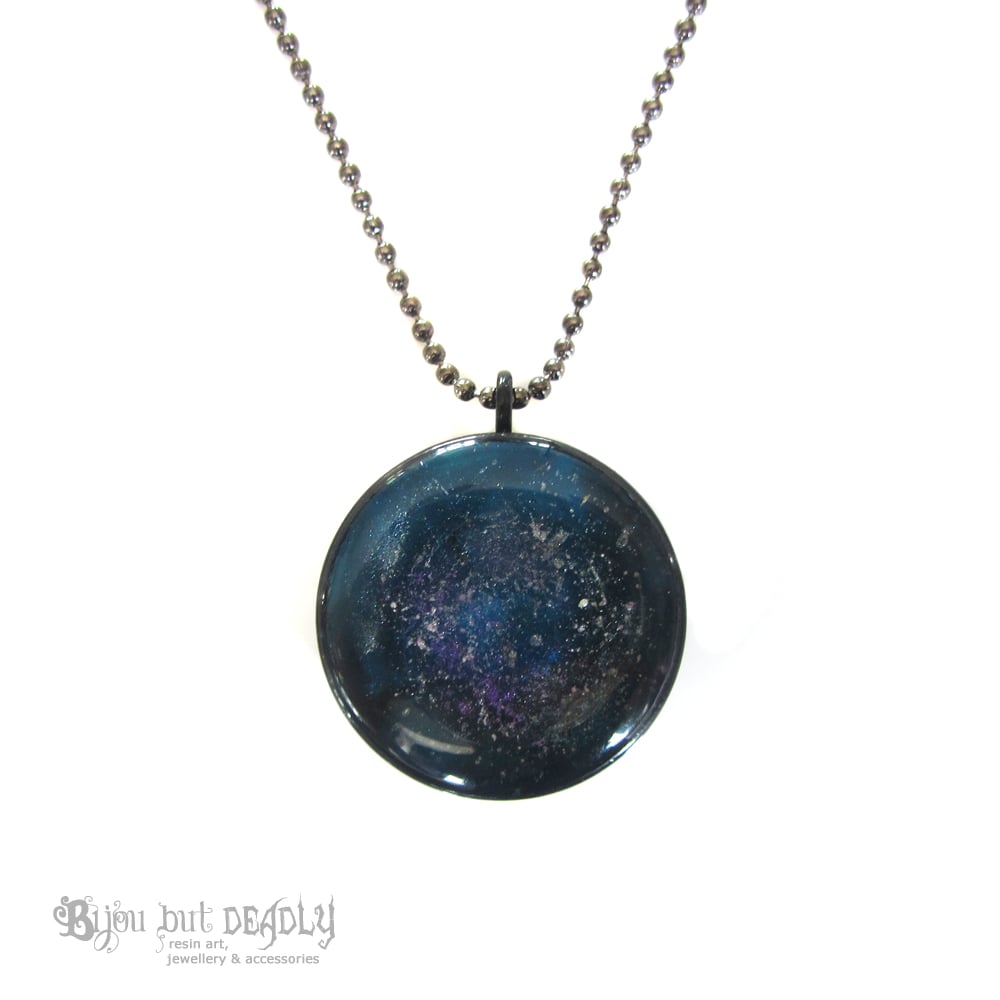 Blue Nebula Galaxy Resin Pendant *WAS £25 NOW £12*