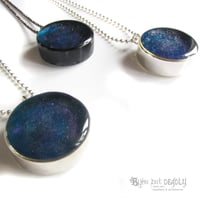 Image 3 of Blue Nebula Galaxy Resin Pendant *WAS £25 NOW £12*
