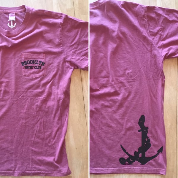 Image of Brooklyn Yacht Club "ANCHOR" pocket tee - RASP