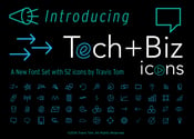 Image of Tech+Biz-Icons Font Set