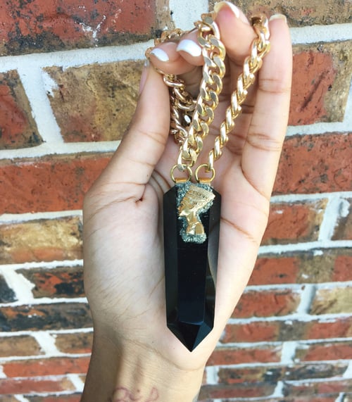 Image of BLACK GOLD • Nefer Atum Obsidian Necklace 