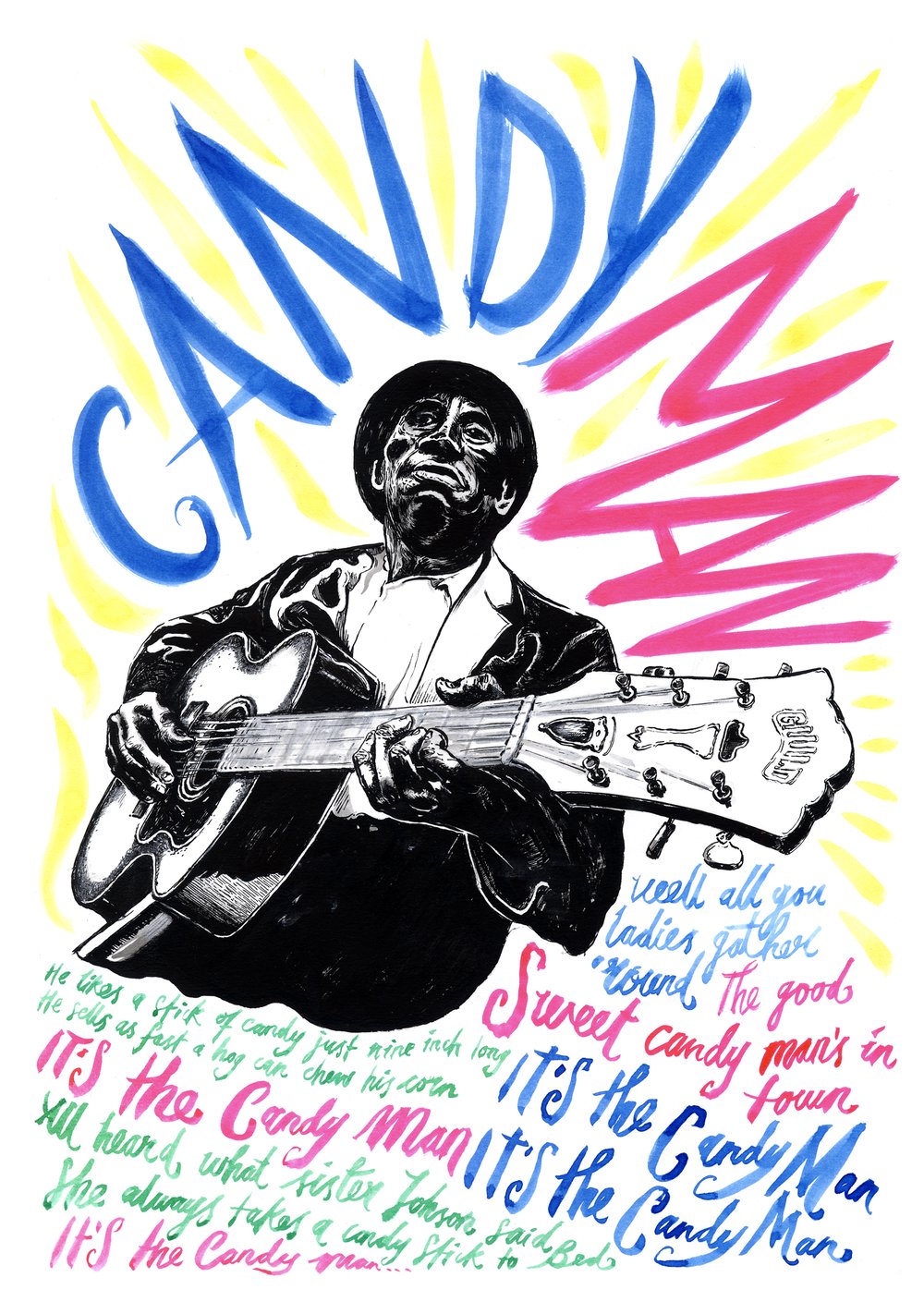 Image of Mississippi John Hurt 'Candy Man' Portrait