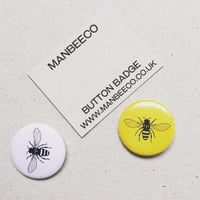 Image 2 of Manchester Worker Bee Button Badge