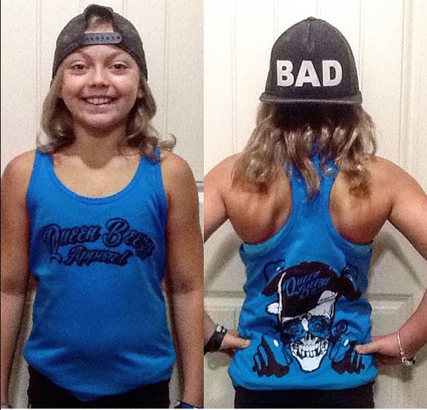 Image of Queen Beezy Apparel Blue Womens Razor Tank