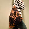 Bleach Tie Dye Organic Cotton Drawstring Backpack