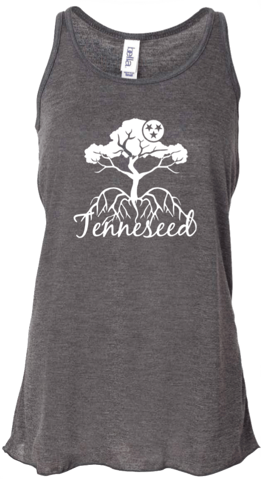 Image of Tennessee Tree -Flowy Racerback Tank Top Black