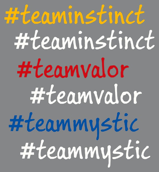 Image of #team Instinct Valor Mystic Diecuts