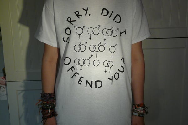 Image of "Hearts not Parts" Sorry, did I offend you? T-shirt