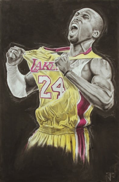 Image of "Mamba Legacy" Kobe Bryant drawing/painting 40" X 26"