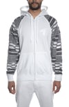 KENTE Hoodie White - Black