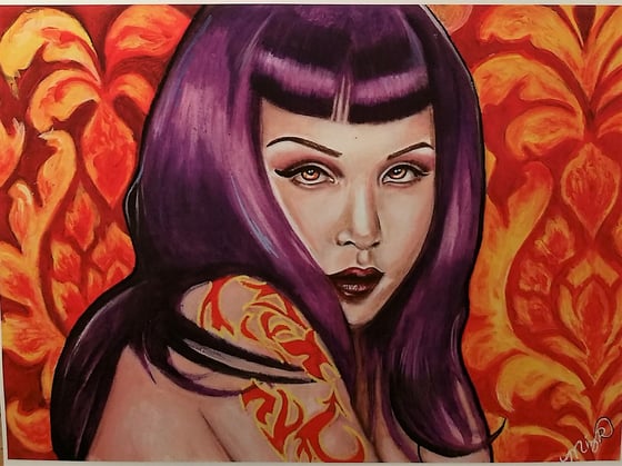 Image of "Fire Starter" 8.5 x 11 inches Print (of oil painting)