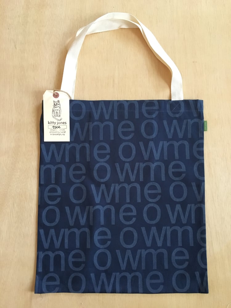 Image of meow tote (navy)