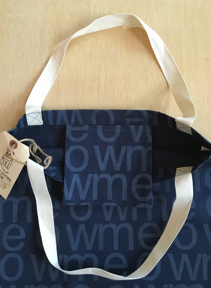 Image of meow tote (navy)