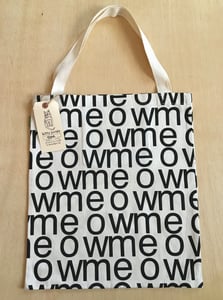 Image of meow tote (black on unbleached twill)