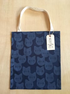Image of catface tote (navy)