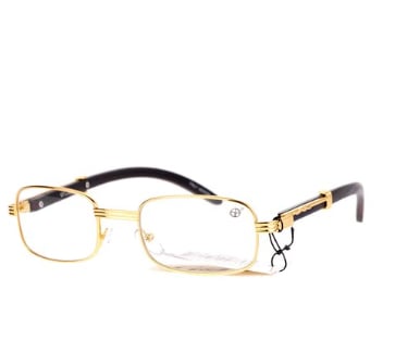 Image of CM Gold & Grain square glasses