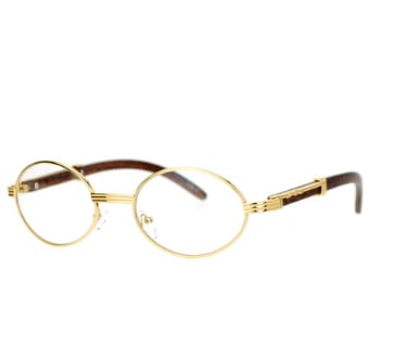 Image of CM Gold & Grain oval glasses