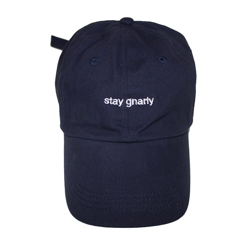 Image of Stay Gnarly Dad Hat Navy (Embroidered)