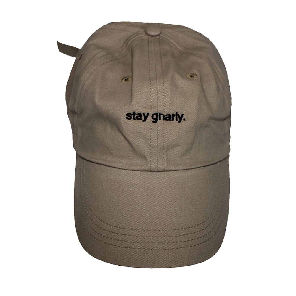 Image of Stay Gnarly Dad Hat Khaki (Embroidered)