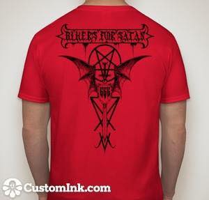 Image of Bikers For Satan T-shirt Black Logo 