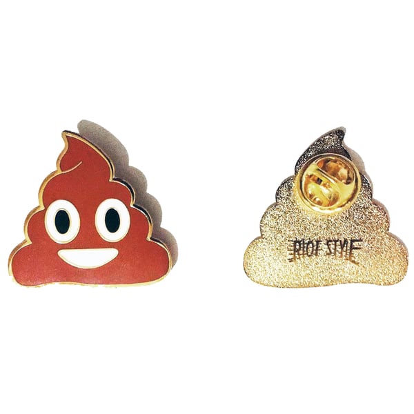 Image of 💩 Riot Style Poop Emoji Enamel Pin