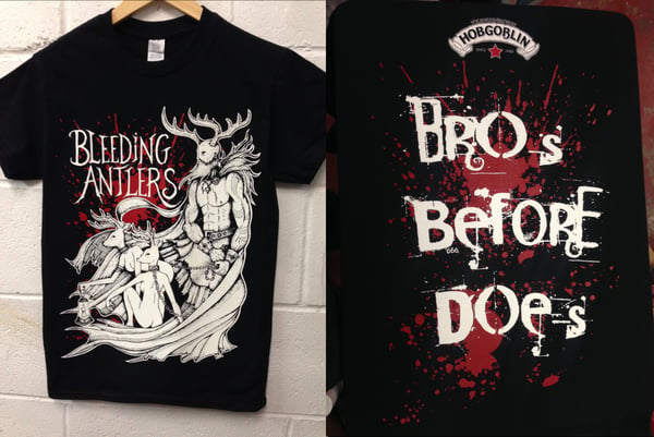 Image of Bleeding Antlers - 'Stag King' T-Shirt with front and back print 