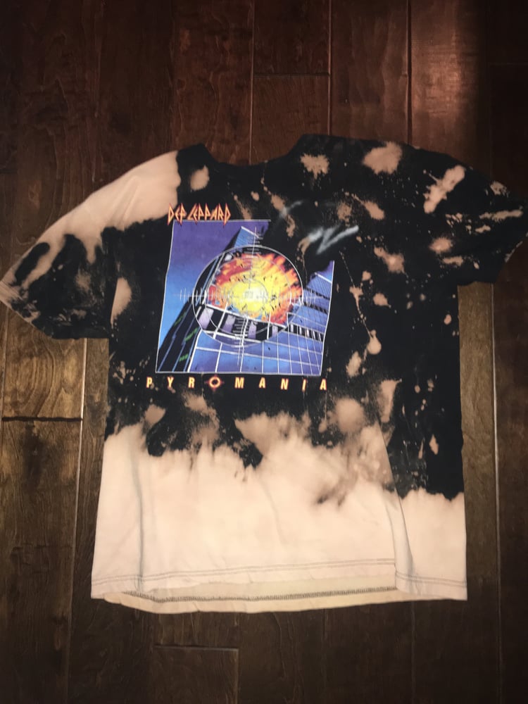 Image of Def Leppard Custom bleached T-Shirt