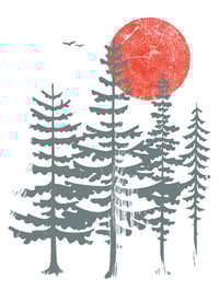 Image 2 of Evergreen Trees Silkscreen Art Print