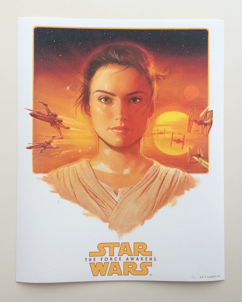 Image of Star Wars The Force Awakens "Rey" AP prints