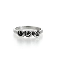Image 1 of three rose ring . sterling silver