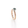 Montana sapphire engagement ring . tudor rose