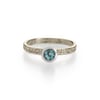 Montana sapphire engagement ring . tudor rose