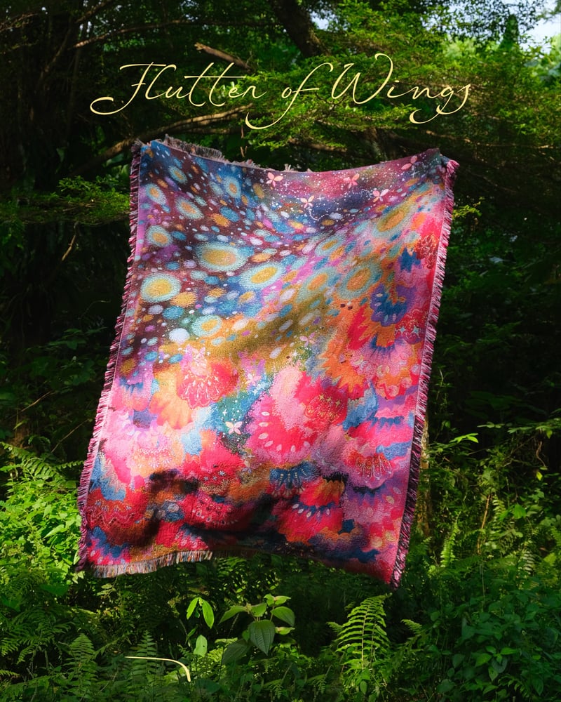 Image of FLUTTER OF WINGS ✧ Woven Blanket 