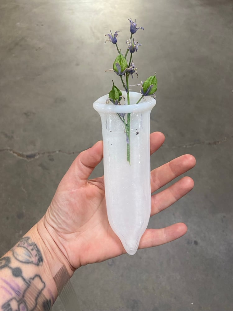 Image of 2-pack glass condom pocket vases