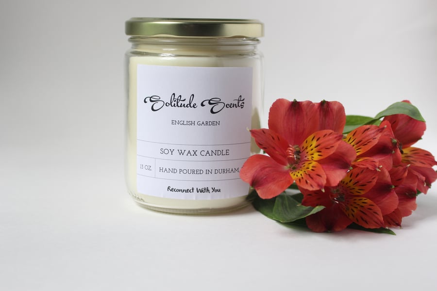 Image of 13 oz. English Garden Soy Wax Candle