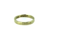 Image 1 of thin 14k woodgrain wedding band 