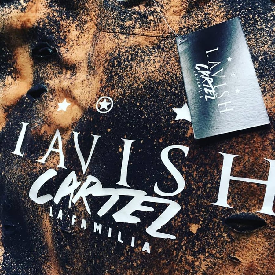 Image of Acid wash "Lavish Cartel" t-shirt