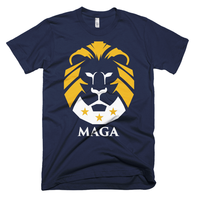 Image of Trump LION T Shirt -- MAKE AMERICA GREAT AGAIN ---