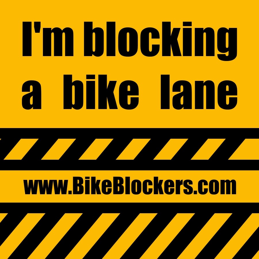 Image of Bike Blockers Sticker - 12 stickers for $5 + Free S&H