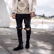 Image of Destroyed Ripped Skinny Jeans
