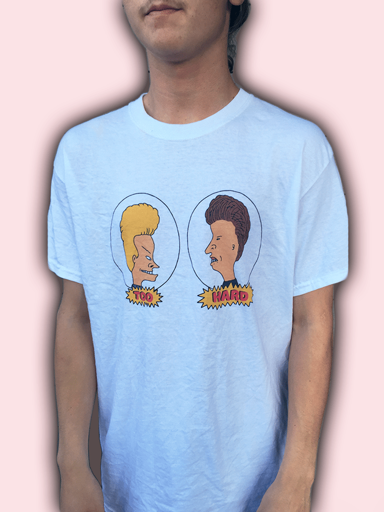 Image of Beavis and butthead X Too Hard shirt