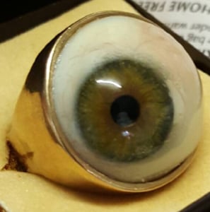 Image of Rare vintage 1970s gold eye ring