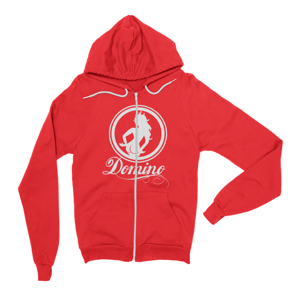 Image of RED ZIP-UP DOMINO HOODIE