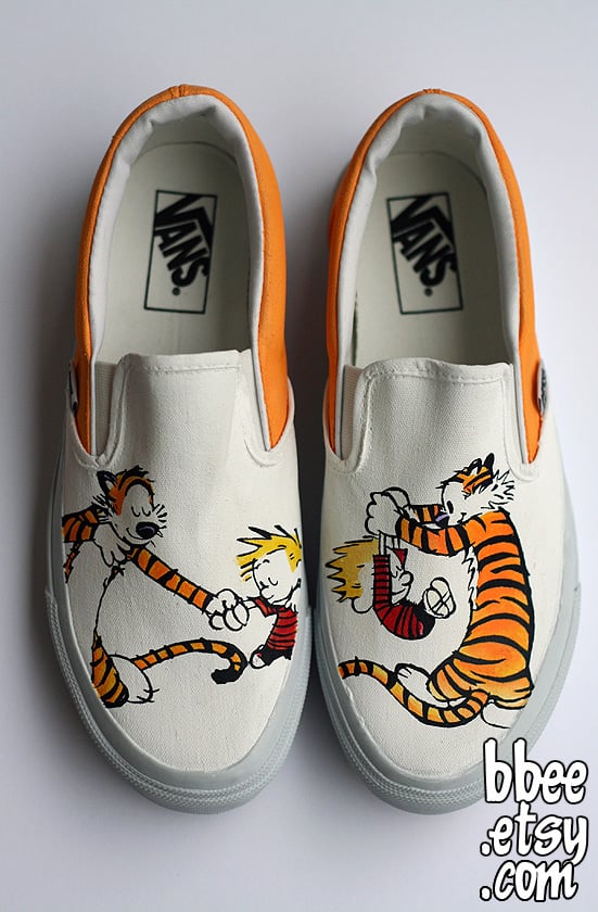 Revolucionario Deliberadamente milicia BBEE Shoes — Calvin and Hobbes Vans (MADE TO ORDER)