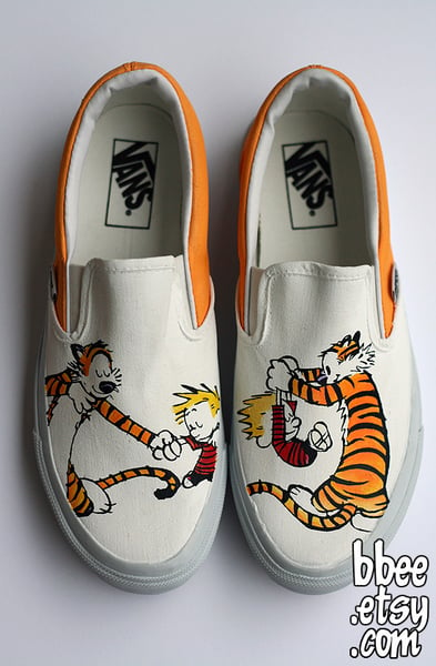 Image of Calvin and Hobbes Vans (MADE TO ORDER)
