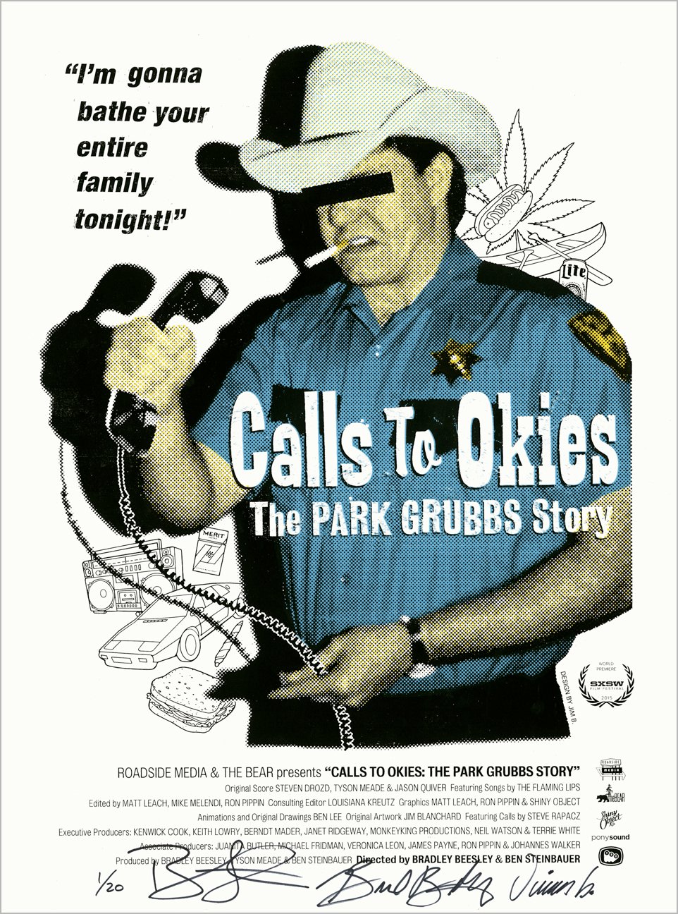 Image of CALLS TO OKIES silkscreen print