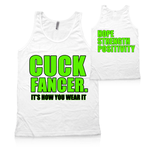Image of Cuck Fancer White Tank Top