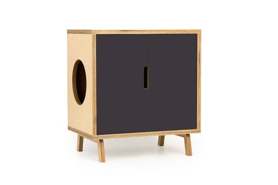 Image of Mid Century Modern Cat Litter Box